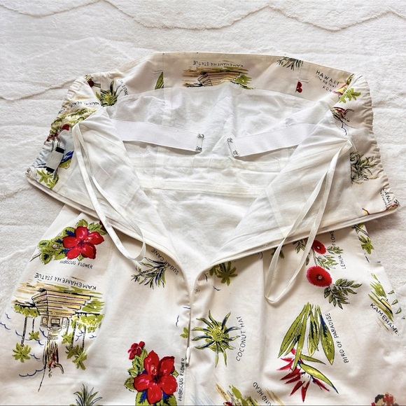 J. Crew Hula Girl Size 4 Dress Strapless Hawaiian Hawaii Beach Scene Aloha - Picture 9 of 15